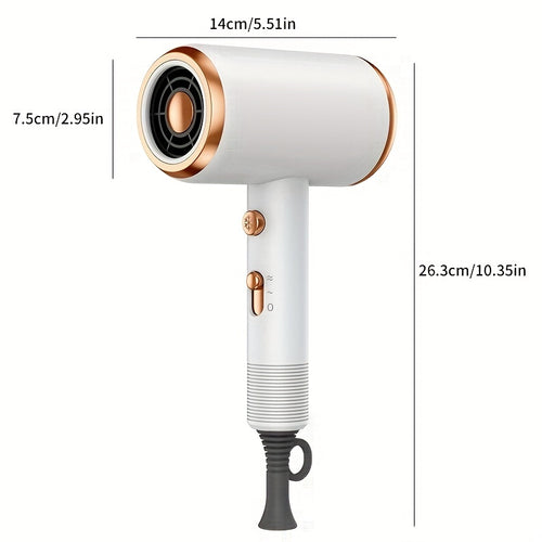 Secador de cabelo iônico com difusor, 2 velocidades, 3 e botões de resfriamento, para cabelos retos e encaracolados, 1600W, plugue dos EUA, motor escovado, ideal para uso doméstico, viagem e salão, secador de cabelo elétrico portátil